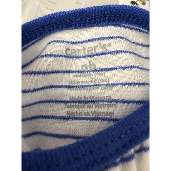 Carter's Girls Striped Snap-up Romper Newborn - Picture 5 of 7